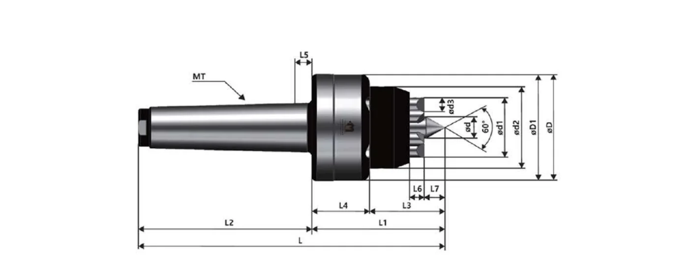 Торцевые поводки Mongtec MFC — чертёж с размерами