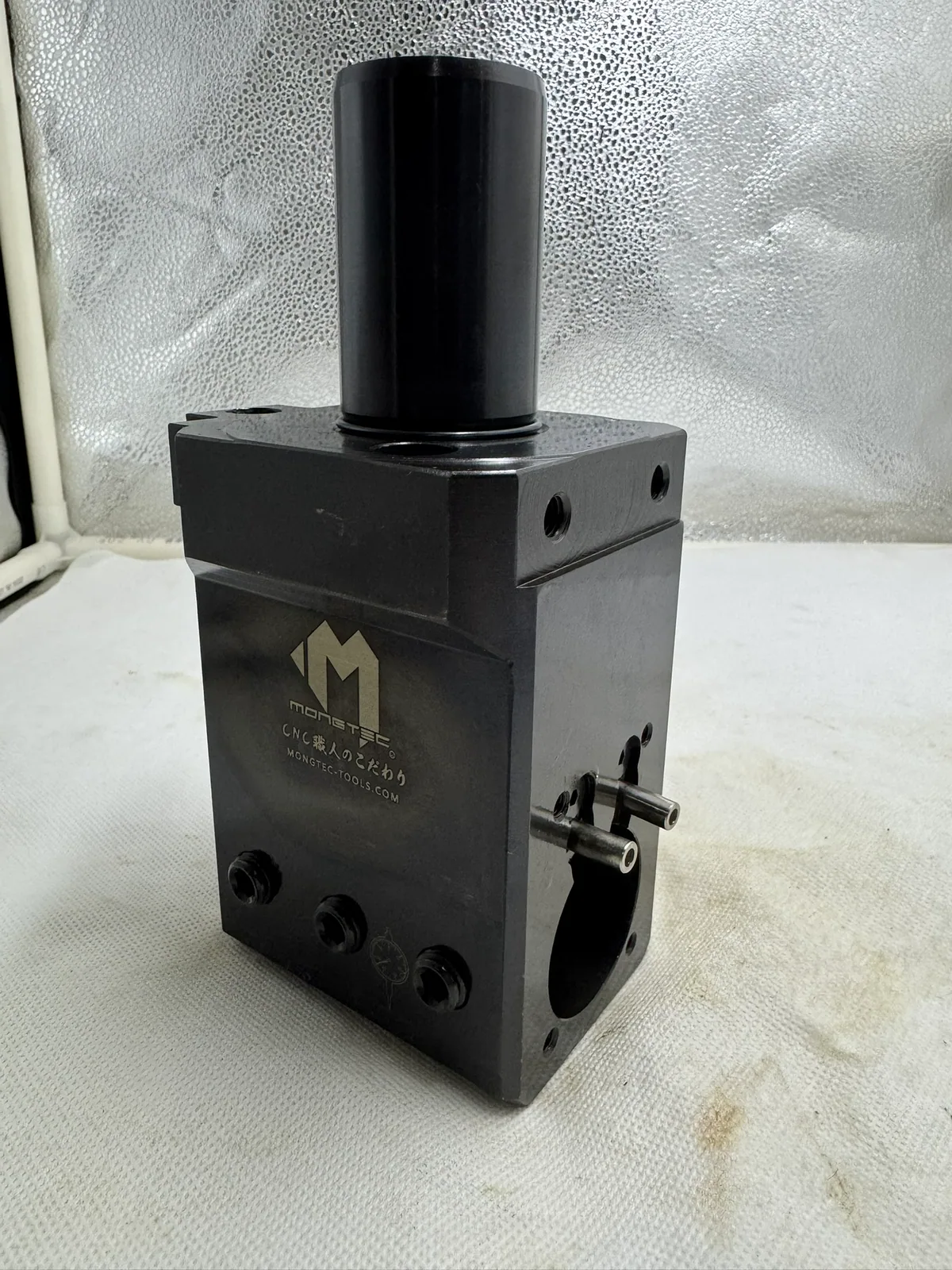 Mongtec driven tool holder showing the turret spline drive