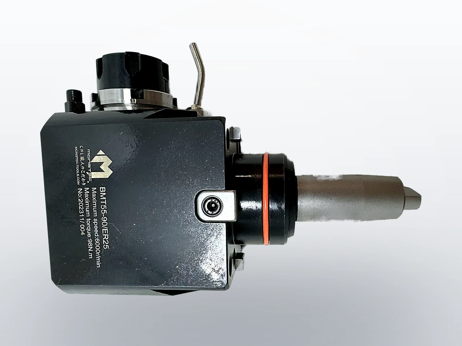 Mongtec BMT55 90&deg; driven tool holder, ER25 — representative product photo.