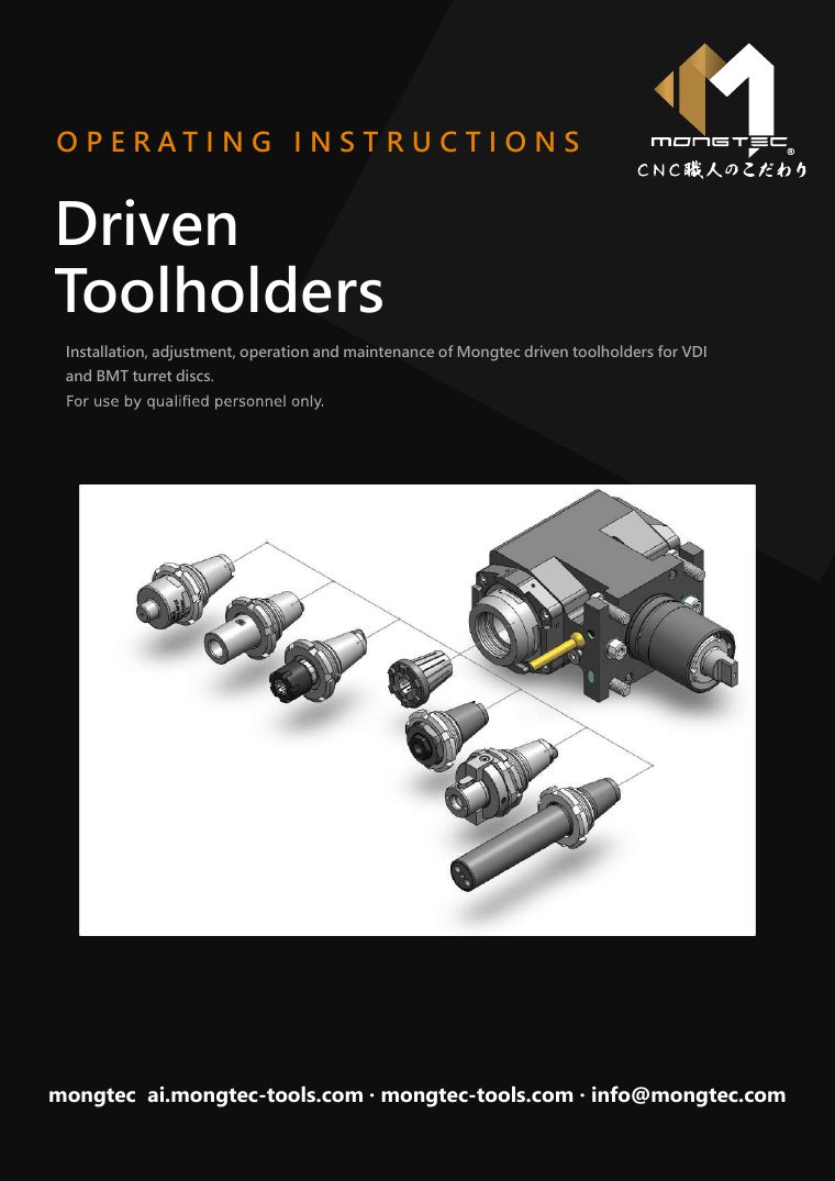 Driven Tool Holders — Operating Instructions