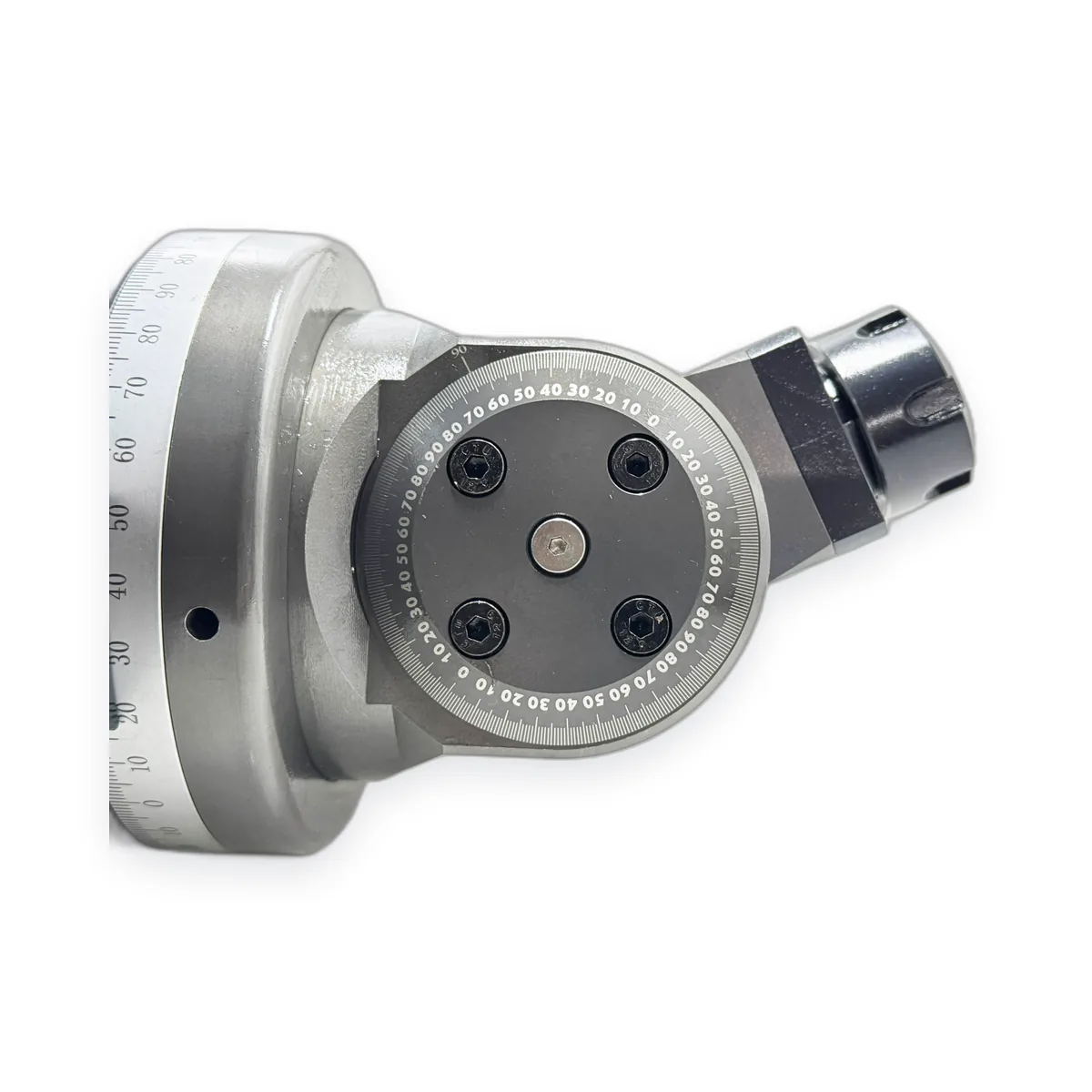 Mongtec adjustable angle head with graduated scale and ER collet output