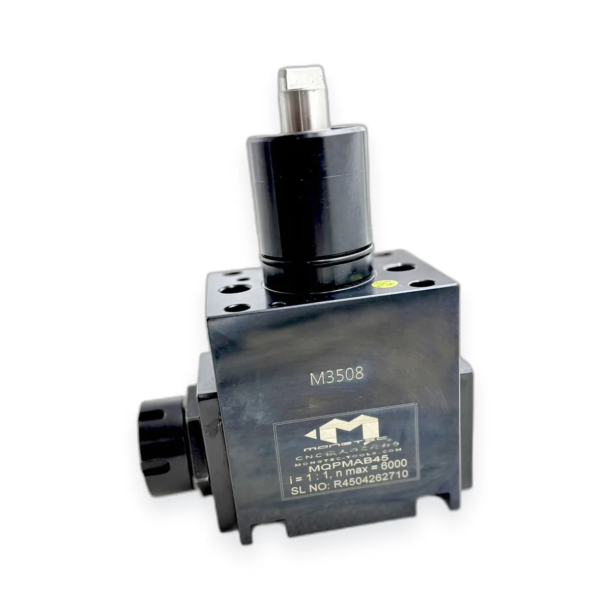 Mongtec driven tool holder, model M3508, with output spindle and ER collet