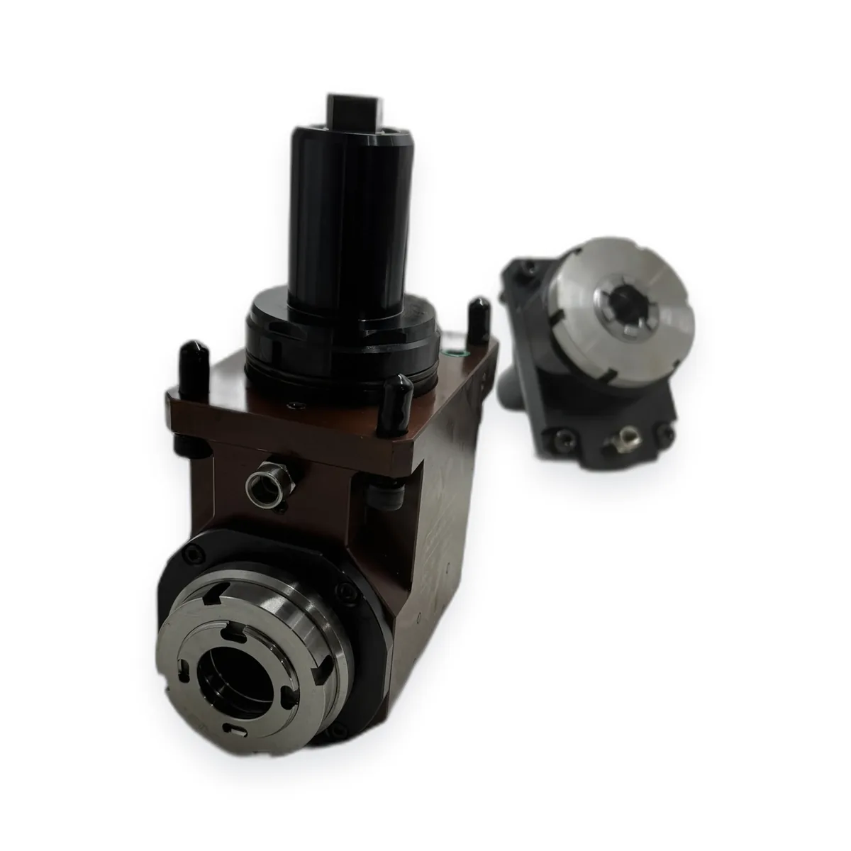 Mongtec driven tool holder with drive shank and coupling shown separately