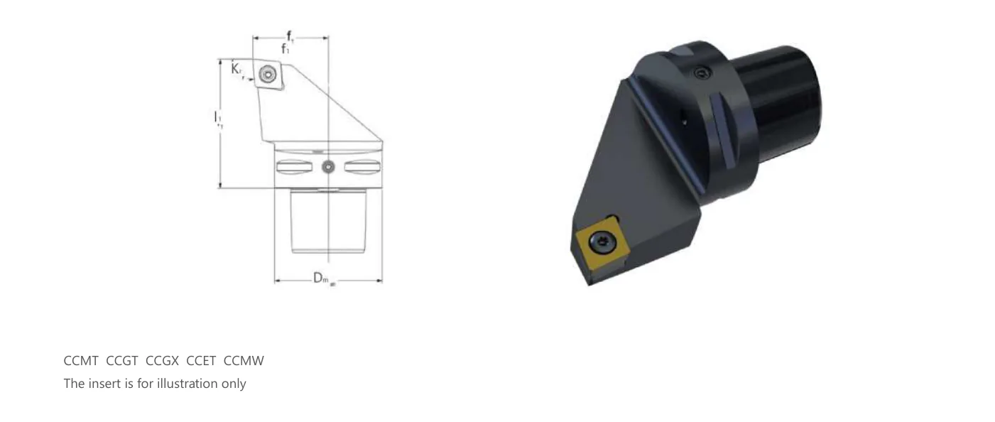 Mongtec PSC external turning tool bodies — screw clamp (S) — dimensioned drawing