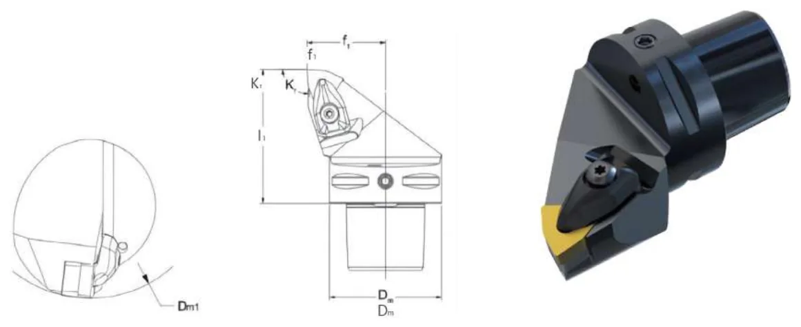 Mongtec DWLNL — dimensioned drawing — External turning tool body