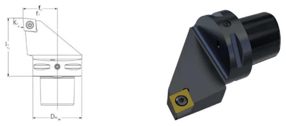 Mongtec SCLCL — dimensioned drawing — External turning tool body