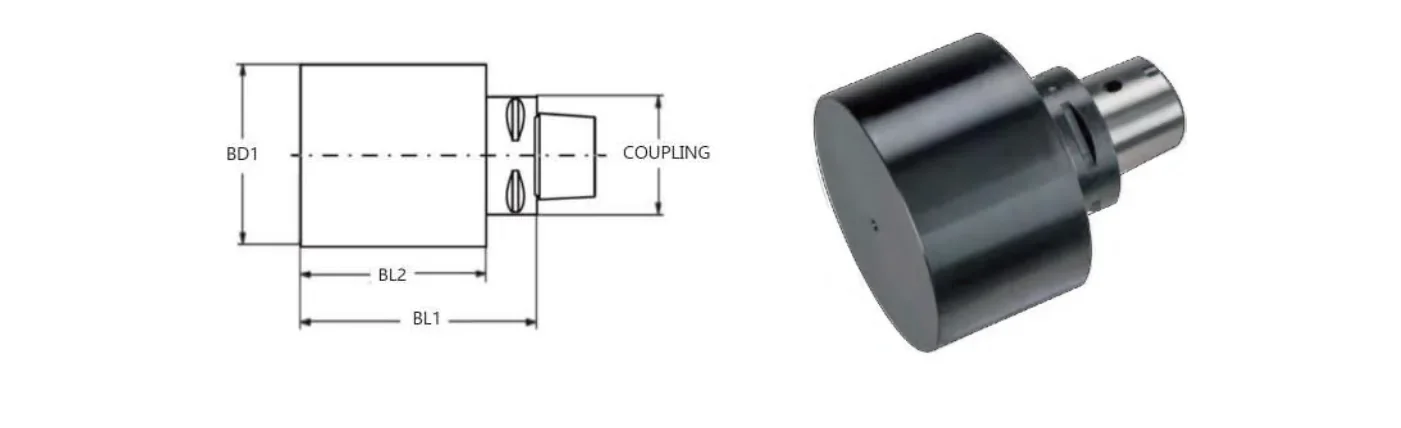 Mongtec PSC40 — Polygon Size 40 Article Numbers (Capto® C4 size) — dimensioned drawing