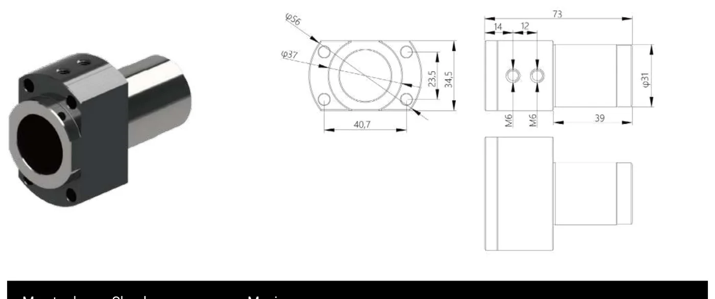 Mongtec SAU825 —— Citizen 走心式固定刀座 尺寸圖